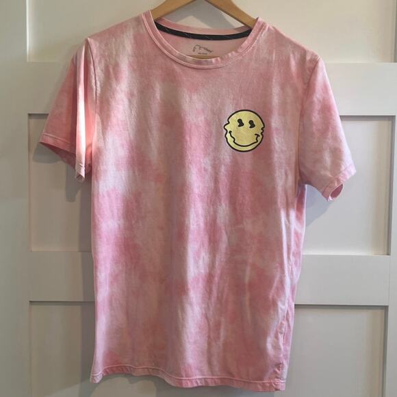 Art Class Pink Tie Dye Smiley Face Short Sleeve Crewneck Kids Tee Size XXL - Picture 1 of 4